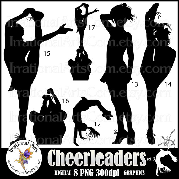 cheerleader clipart group