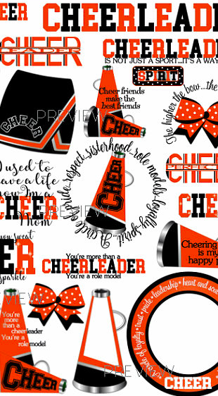 Cheerleader clip art more. Cheer clipart orange