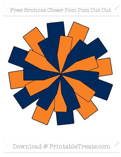 Pom poms cricut . Cheer clipart orange blue