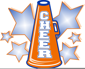 Cheer clipart orange blue. Cheerleading graphic free images