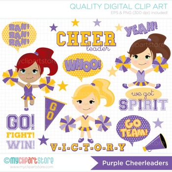 cheerleading clipart purple