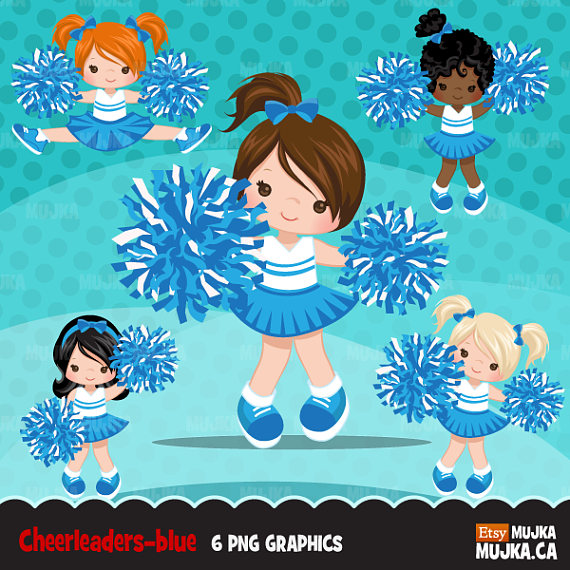 cheer clipart red blue