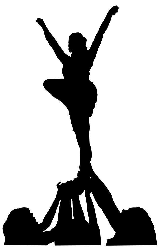 cheer clipart silhouette