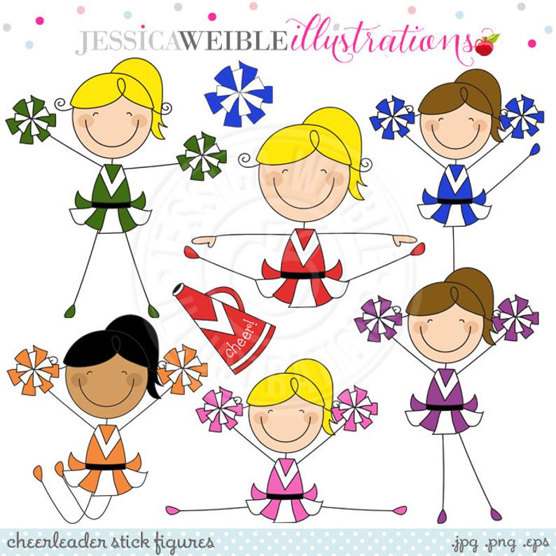 cheer clipart stick figure