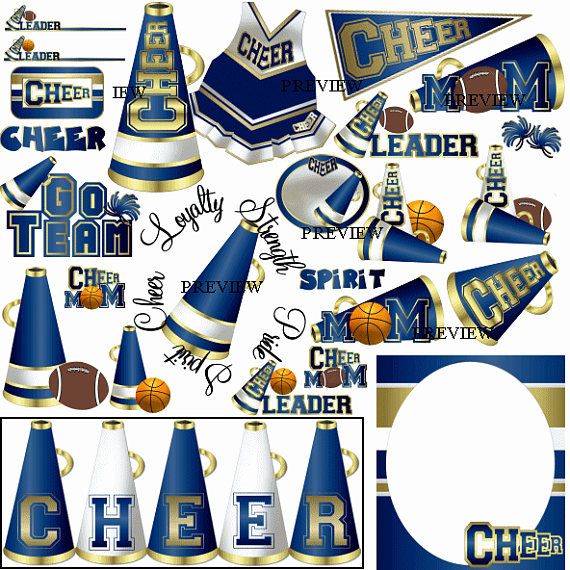 best cheerleading images. Cheerleader clipart blue gold
