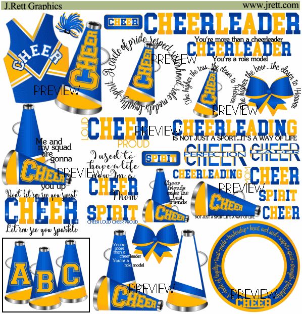  best cheerleading images. Cheerleader clipart blue gold