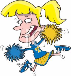 cheerleader clipart cartoon