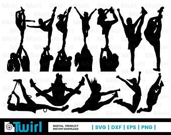 Cheer etsy . Cheerleader clipart cheerleading stunt
