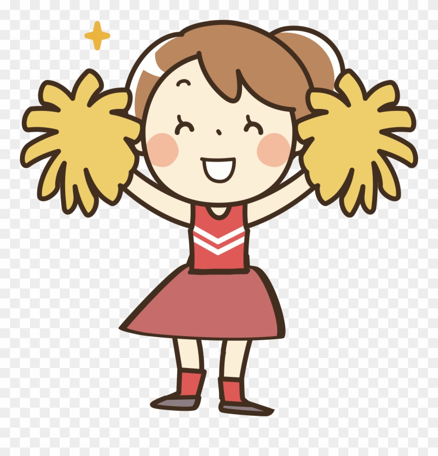Cheerleader clipart child. Clothes pom girl dessin