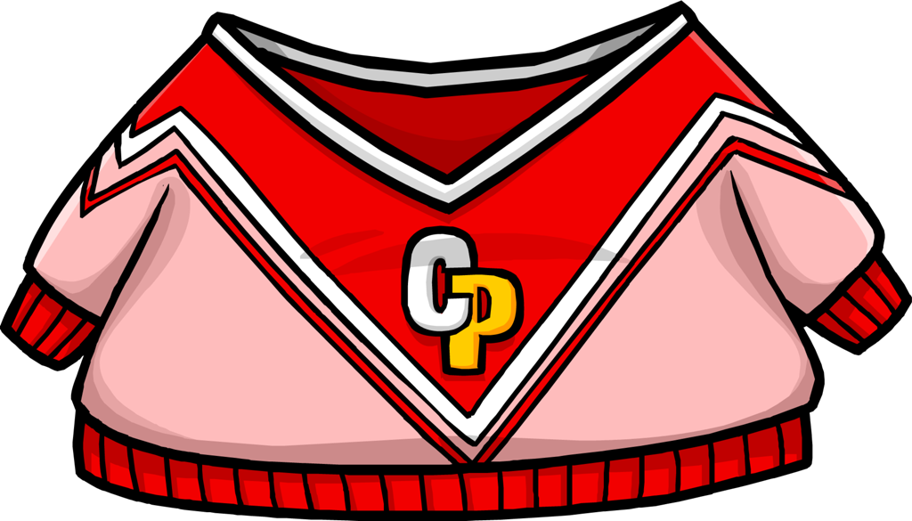 Image red cheerleading sweater. Cheerleader clipart clothes
