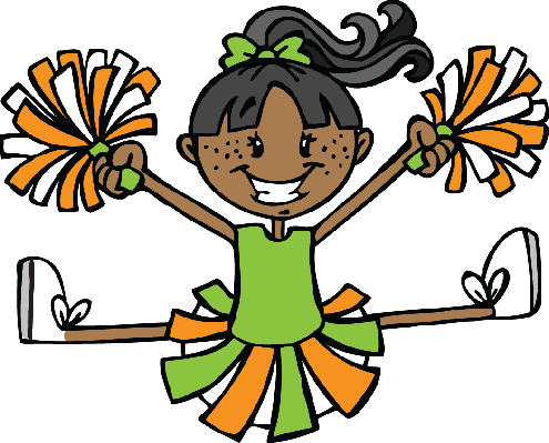 cheerleader clipart orange