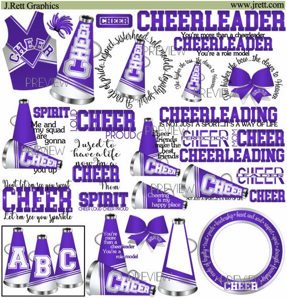 cheerleader clipart purple