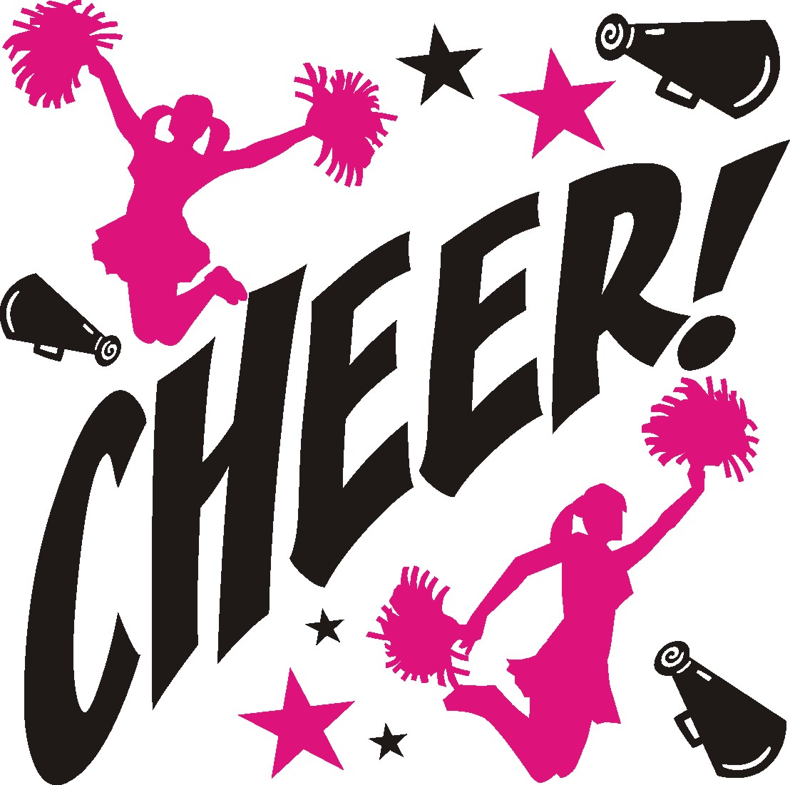 cheerleader clipart word