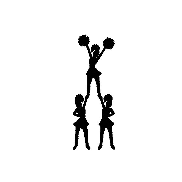 Silhouette clip art at. Cheerleading clipart base