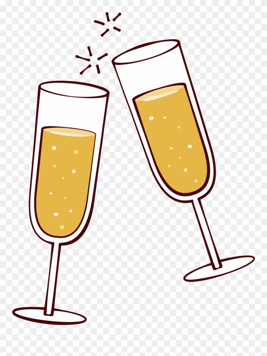 Picture freeuse library cheer. Champaign clipart champagne glass