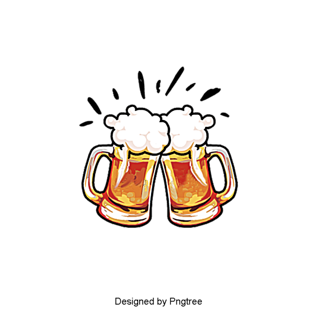 Cheers clipart cartoon. Aesthetic beer summer drink