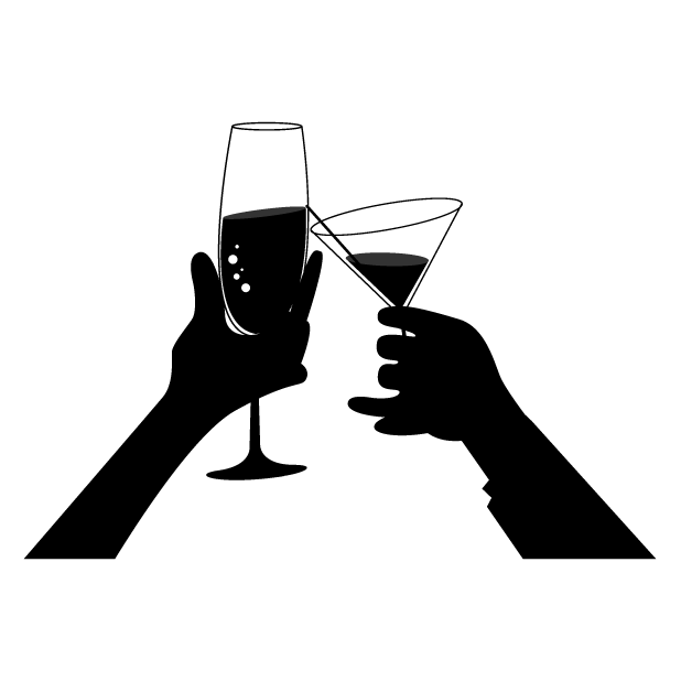 cheers clipart silhouette