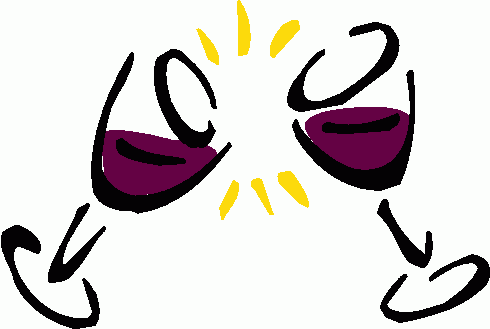Number a toast to. Cheers clipart wine
