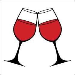 Glass cred bandw appliqu. Cheers clipart wine