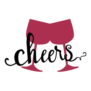cheers clipart wine glass
