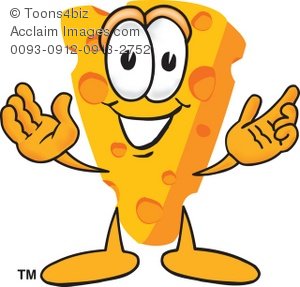 With hands out . Cheese clipart cartoon
