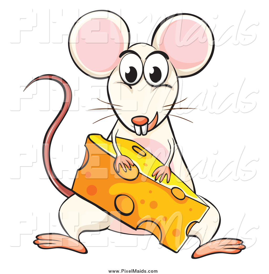 Of a white with. Cheese clipart mouse