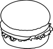 Spaghetti panda free images. Cheeseburger clipart black and white