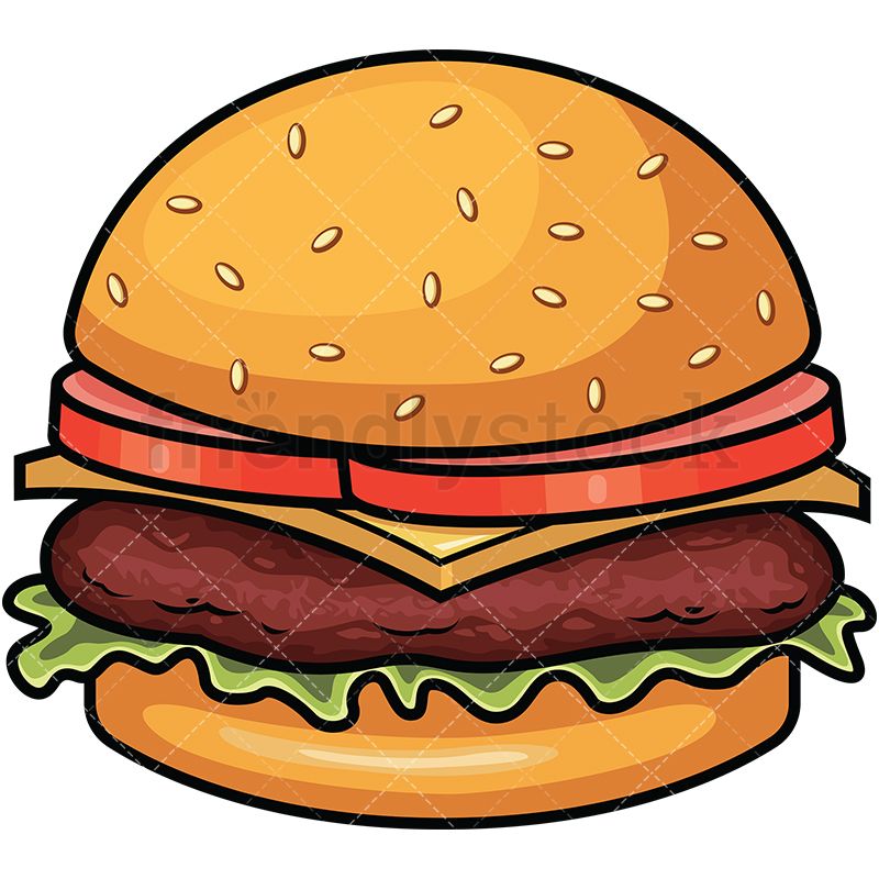 cheeseburger clipart burger bun