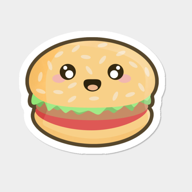 hamburger clipart kawaii