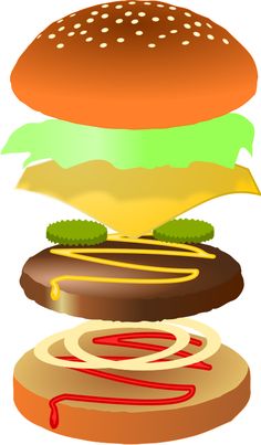 cheeseburger clipart pizza burger
