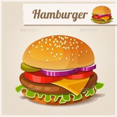 Cheeseburger clipart vector. Hamburger icon royalty free