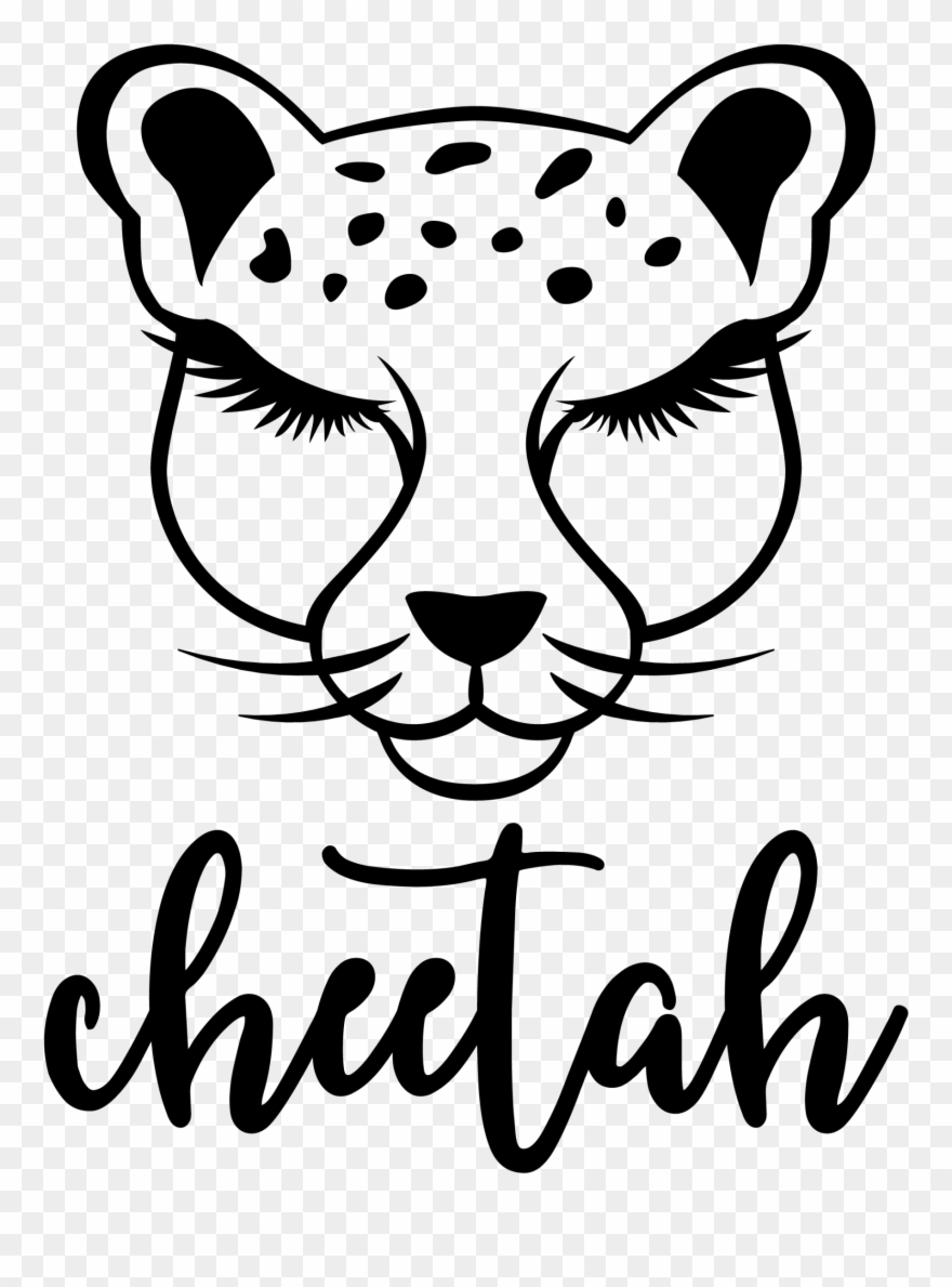 Cheetahs bigcats bigcat outline. Cheetah clipart big cat