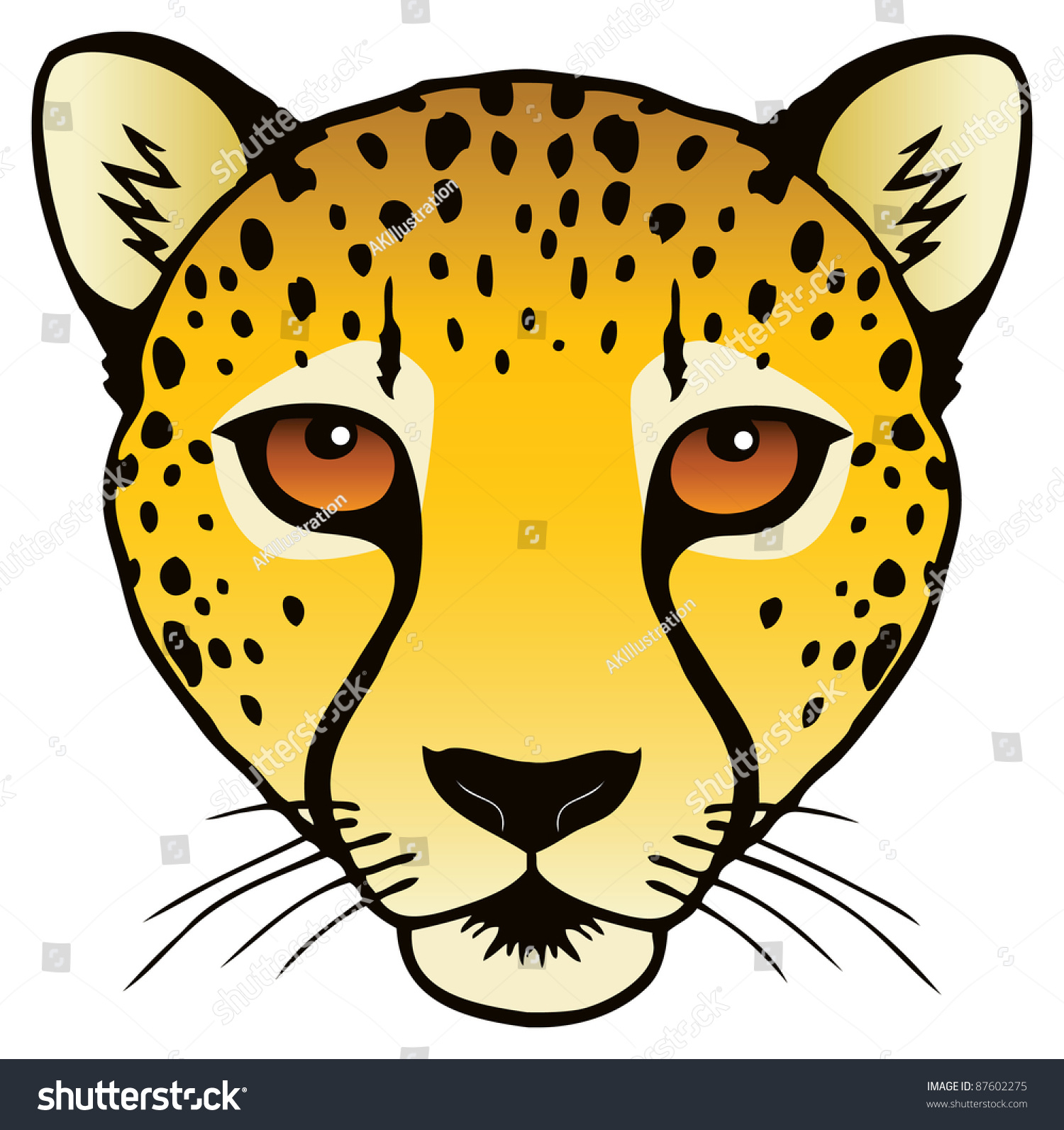 cheetah clipart easy