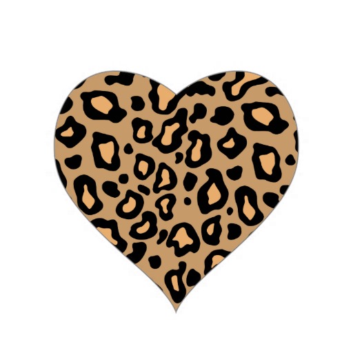 clipart hearts leopard print