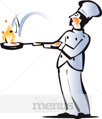 Saute . Chef clipart attire