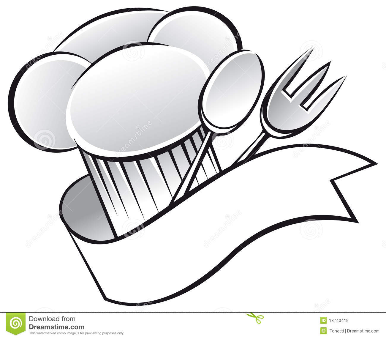 Chef clipart chef hat. Utensils and 