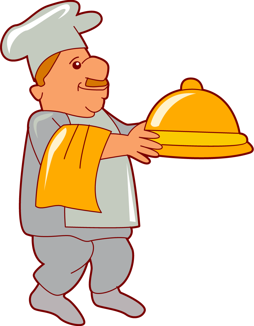 Lady clipart waiter. Download chef clip art