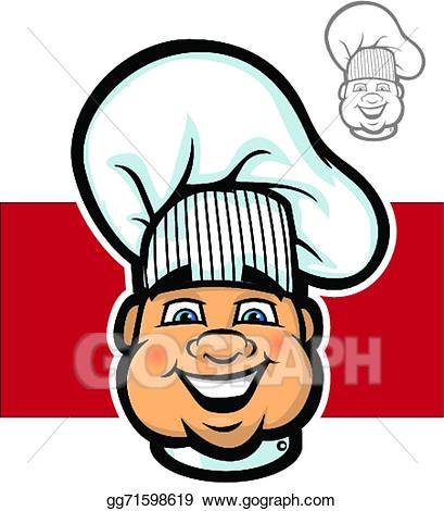 Eps vector happy stock. Chef clipart face
