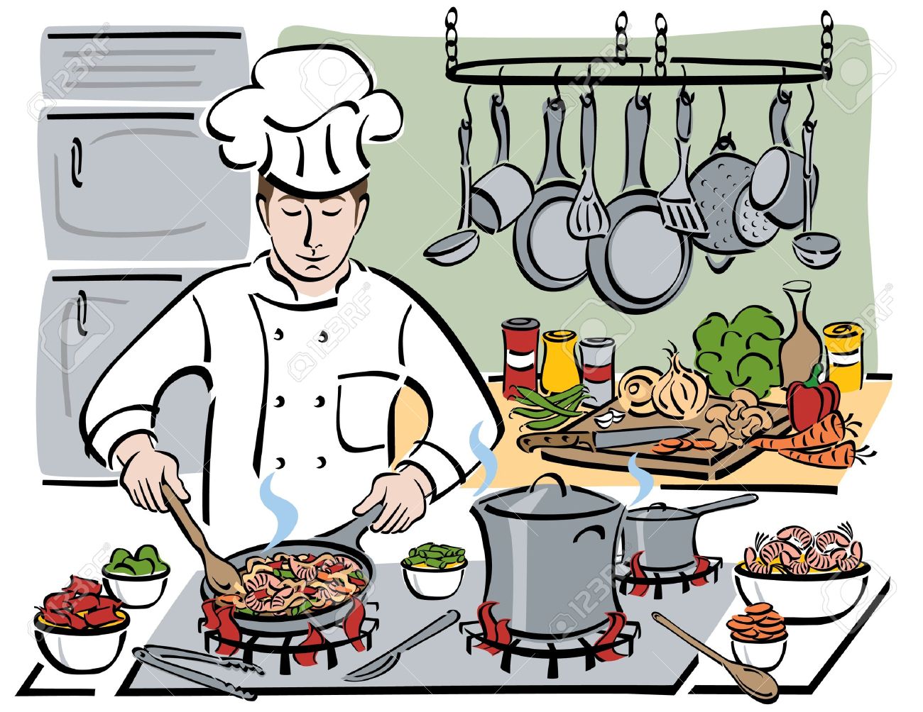 hotel clipart chef cooking