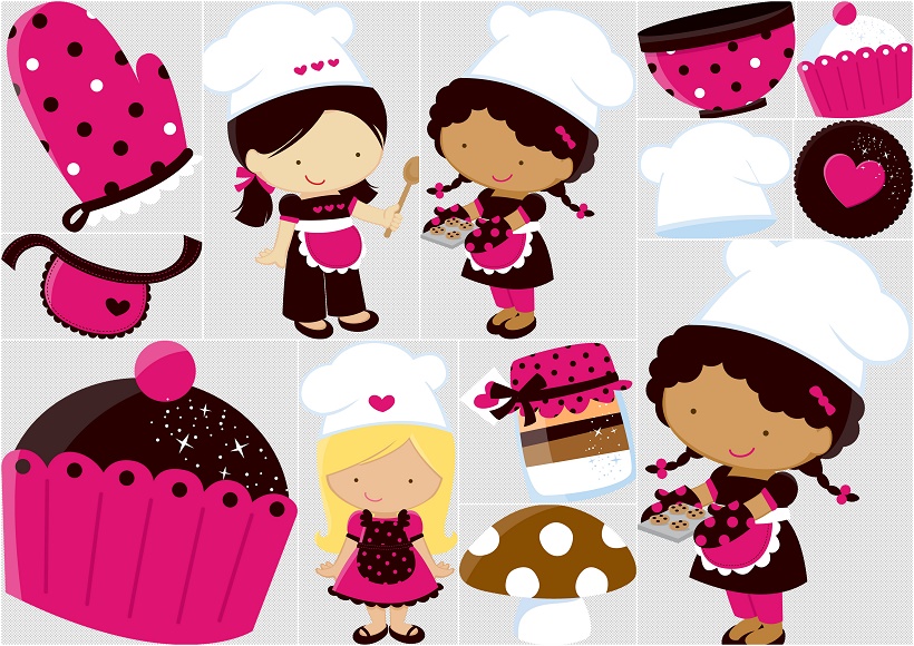 Chef clipart master chef. Little girl chefs oh