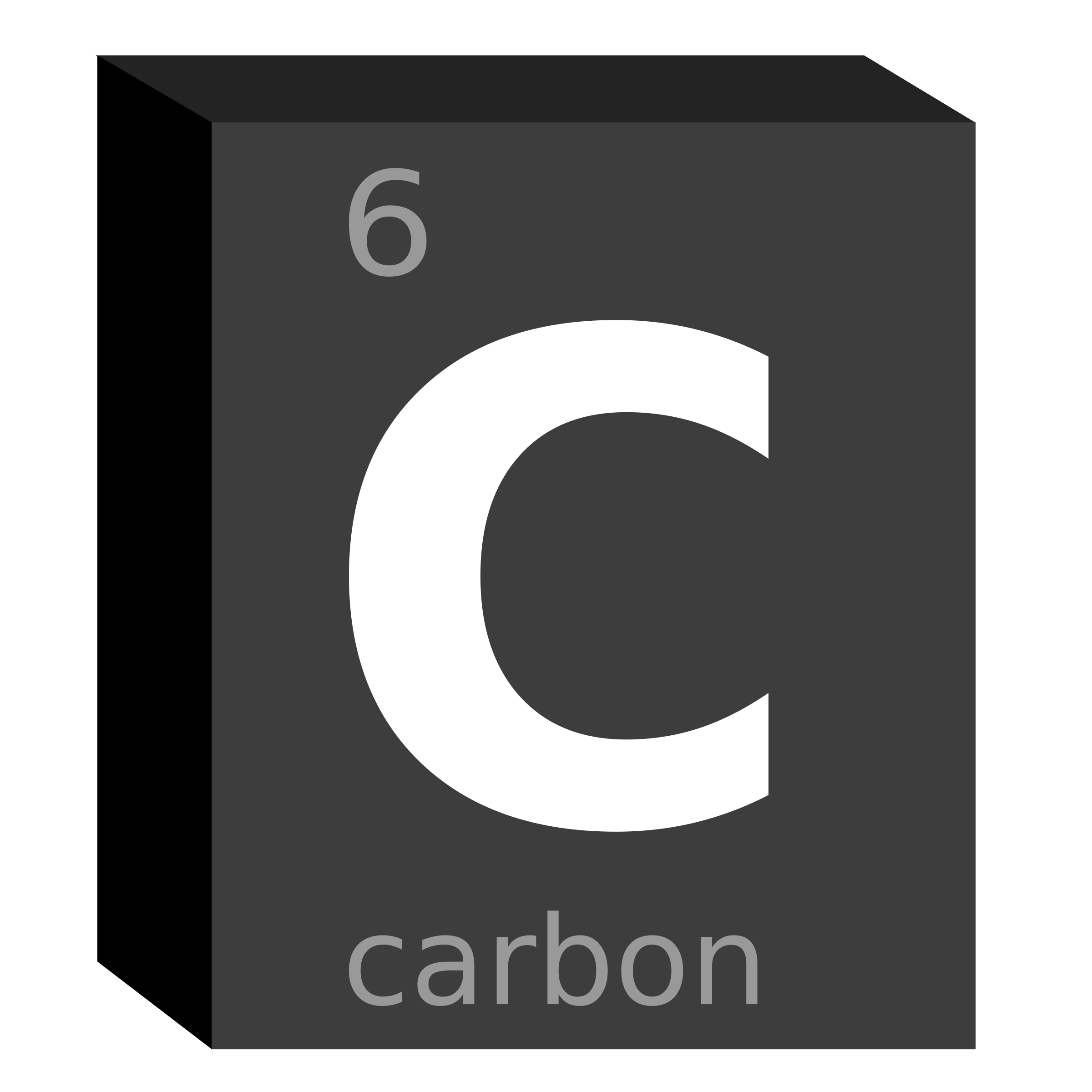 Chemistry clipart icon. Carbon c block big