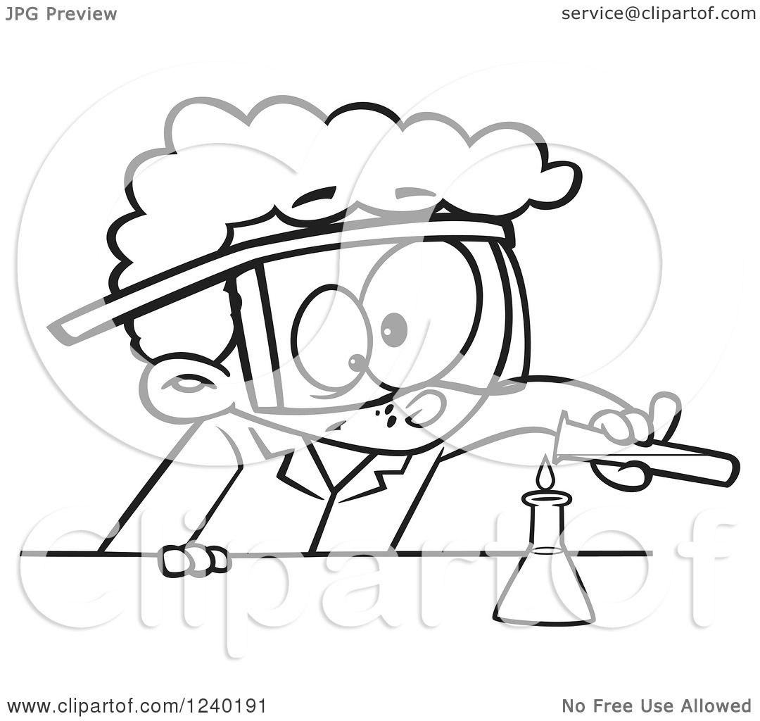 chemicals clipart black and white