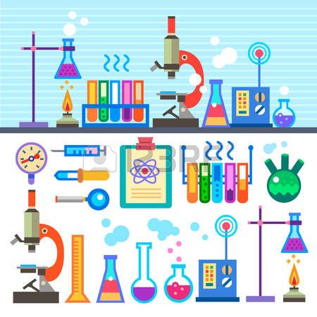 Chemicals clipart lab equipment. Cartoon science chemical laboratory