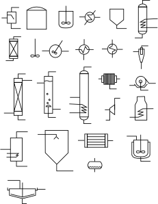 Chemistry clipart chemical process. Flowsheet elements clip art