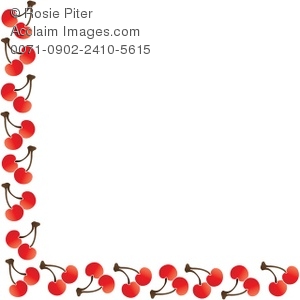 Cherry clipart border. Illustration of a 
