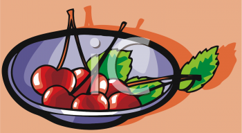 A of fresh image. Cherries clipart bowl