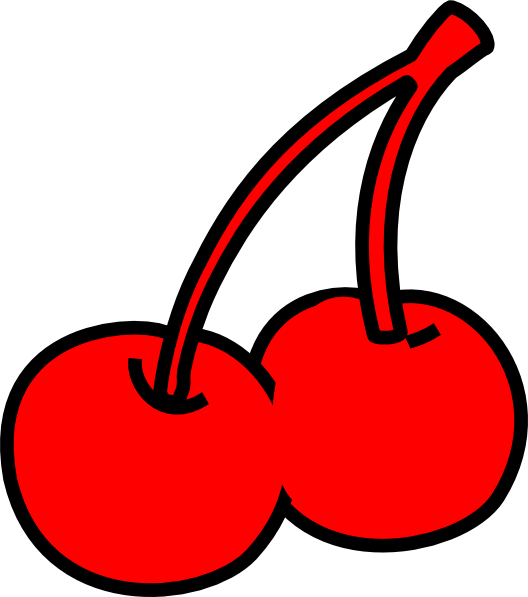 Two red cherry clip. Cherries clipart ceri