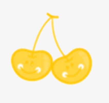 Cherries clipart face. Lovely cherry yellow expression