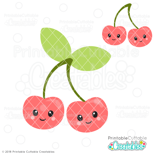 Cute svg for silhouette. Cherries clipart file