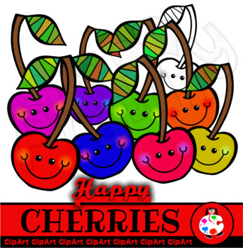 cherries clipart happy